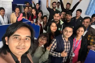 Webpulse Ranchi Team Posing Together with Pride